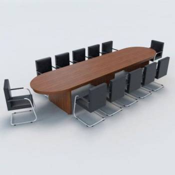 Brown OVAL Wooden Conference Table Manufacturers in Shimla