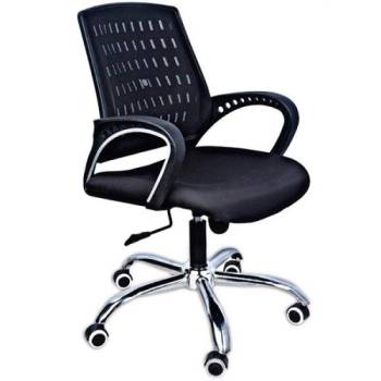 Computer Chair, Fixed Arm, Black Manufacturers in Mizoram