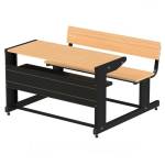 Wooden Black Double Seater Desk Manufacturers in Gumla